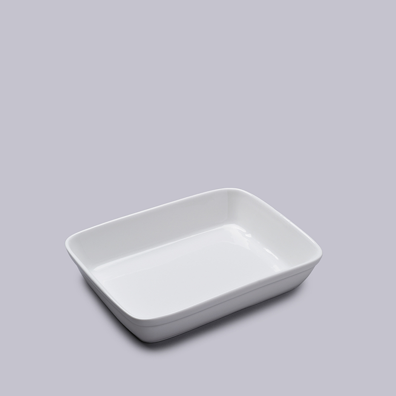 Medium Lasagne Rectangular Oven Dish, White-0