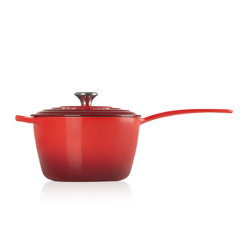 Signature Cast Iron Saucepan, 20cm, Cerise-4