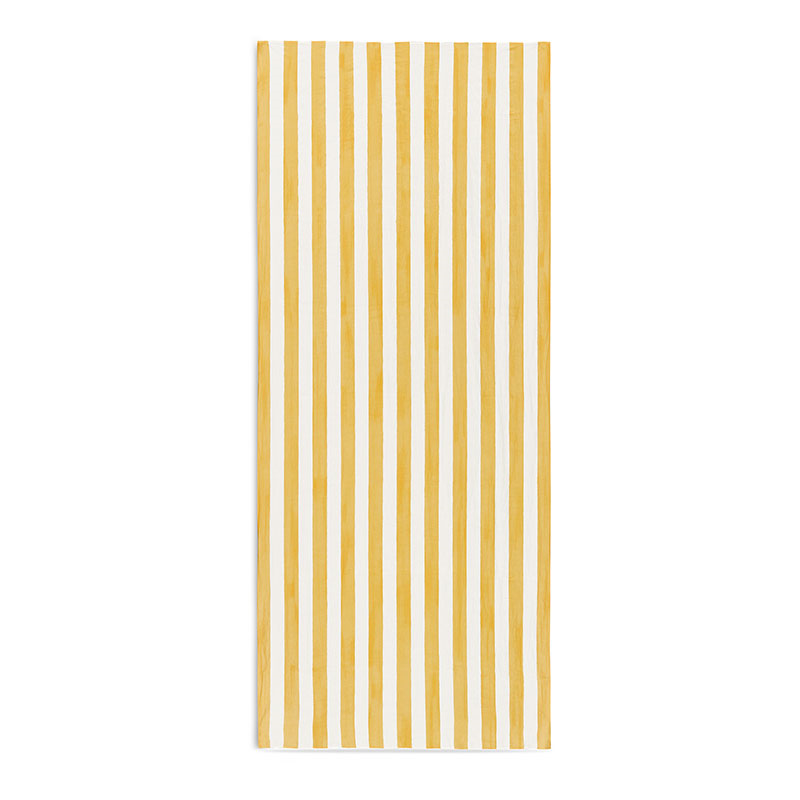 Stripe Linen Tablecloth, 300cm x 165cm, Lemon Yellow-0