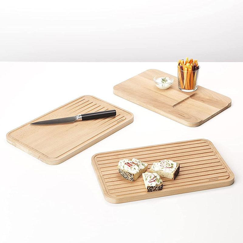 Set of 3 chopping boards, H6 x W40 x D25cm, Brown-0