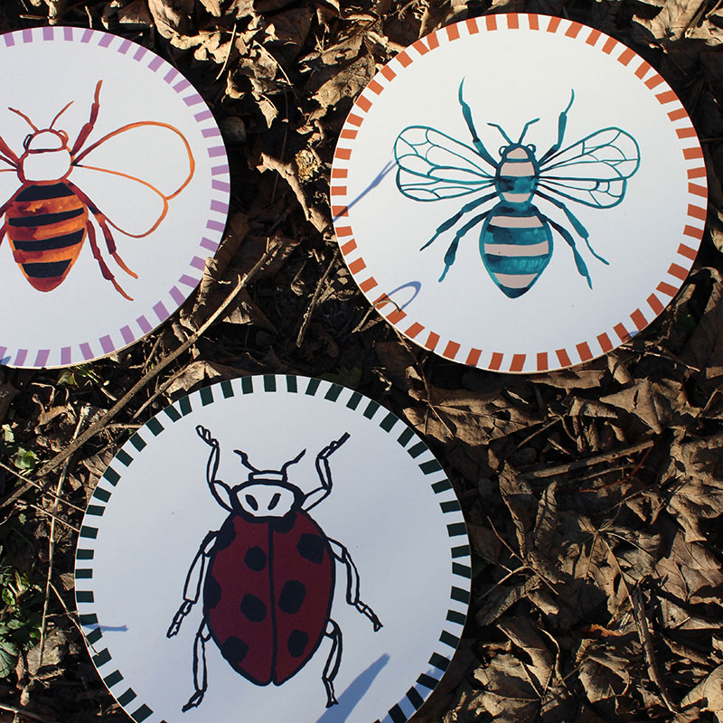 Bee Placemat, D28cm, Multi-5