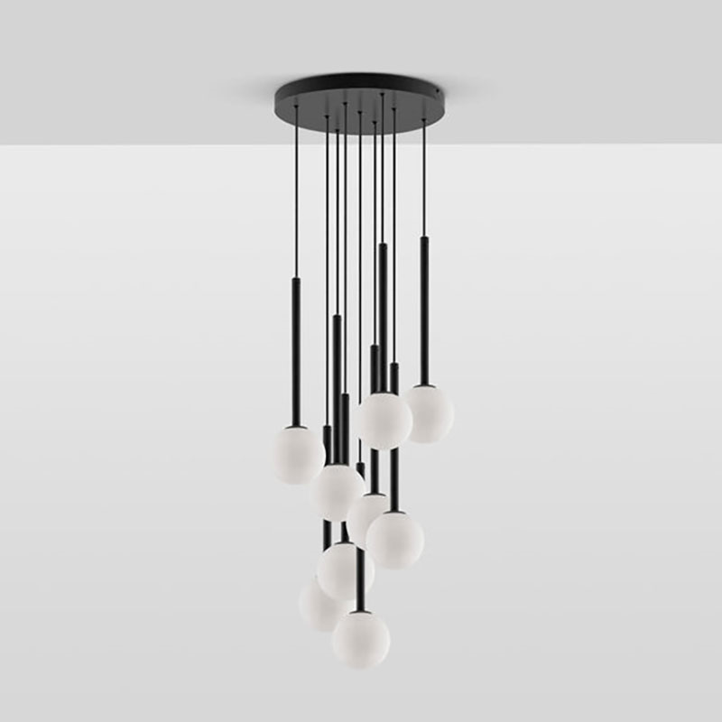 Globe Cluster Pendant Light, H99cm, Charcoal-1