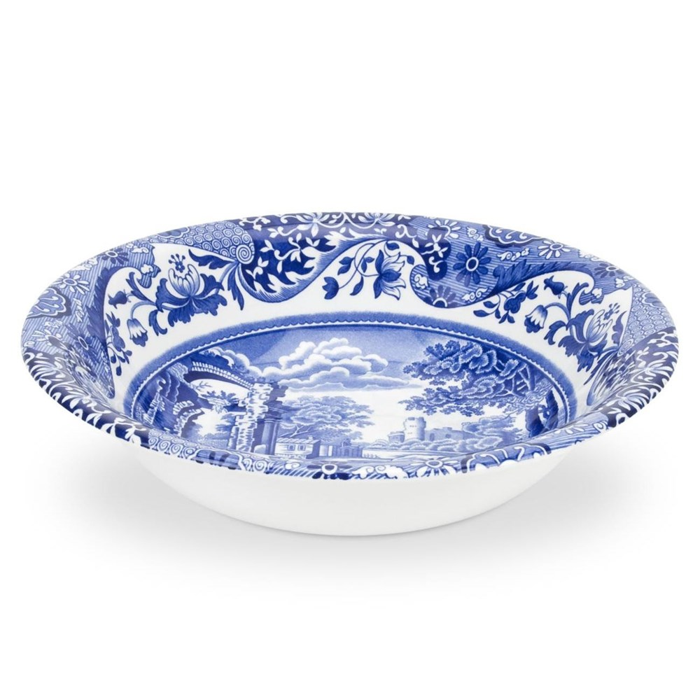 Blue Italian Set of 4 cereal bowls, 15cm-0