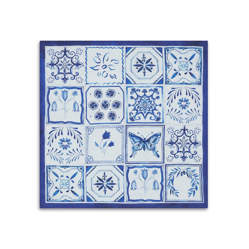 Azulejos Napkin, L50 x 50cm, Blue-0