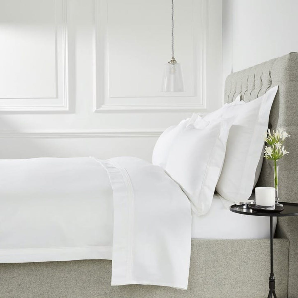 Cavendish Super king size deep fitted sheet, W180 x L200 x H34cm, White-1