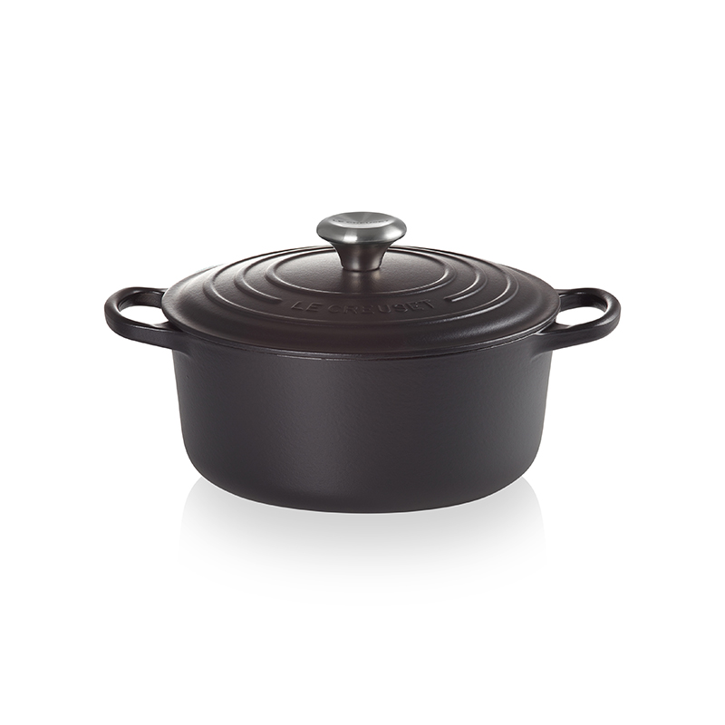 Signature Cast Iron Round casserole, 28cm - 6.7 litre, Satin Black-3