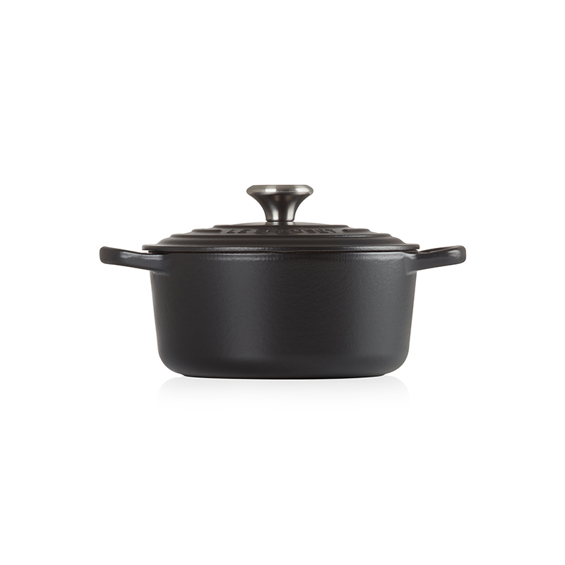 Signature Cast Iron Round casserole, 20cm - 2.4 litre, Satin Black-4