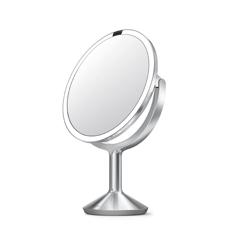 Sensor Mirror Trio Max with Touch-Control Brightness, D25cm, Brushed Stainless Steel-5