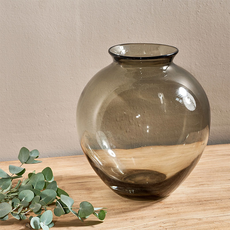 Vanita Vase, H24cm, Smoke-2