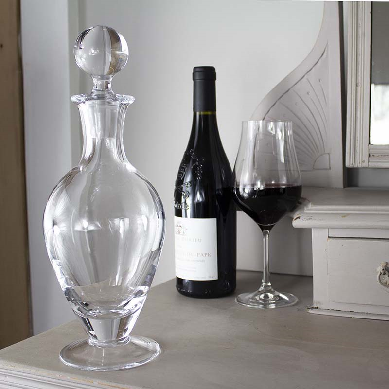 Classic Footed Wine Decanter, 800ml, Clear-0