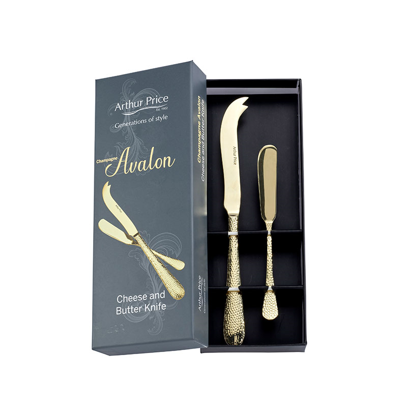 Avalon 2 Piece Cheese and Knife Set, Champagne-0