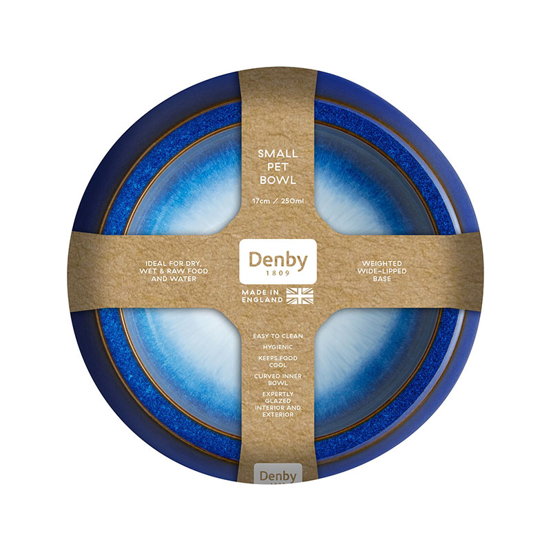 Blue Haze Pet Bowl, D17 x H6cm, Blue-2