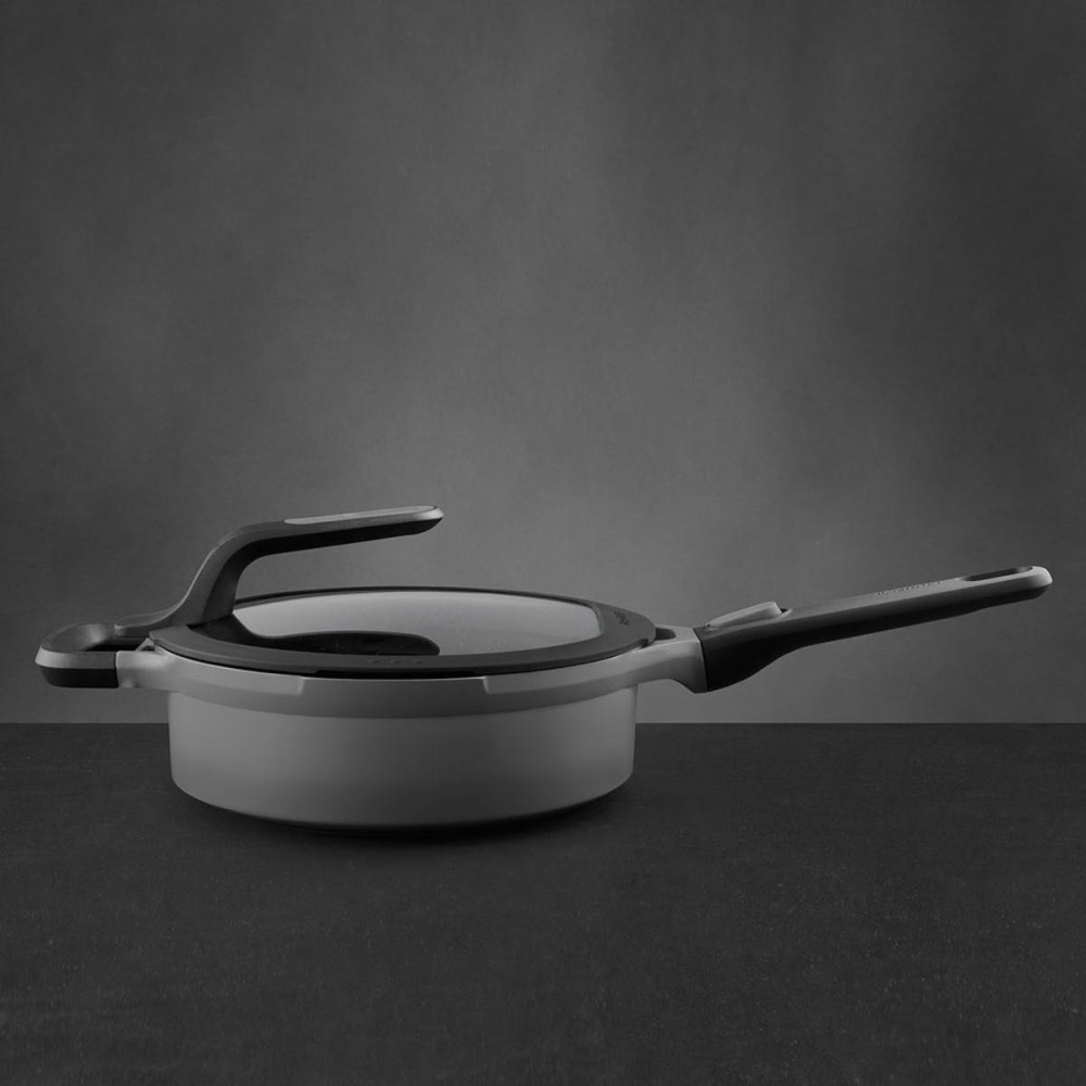 Gem, Covered Saute Pan with Detachable Handle, 24cm, Grey-1