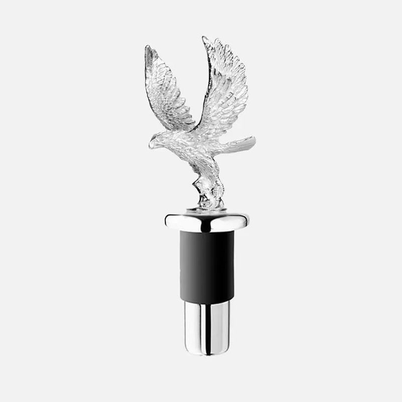 Birds of Prey Silver Plated Bottle Stopper, 11.5 x 4cm, Silver-0