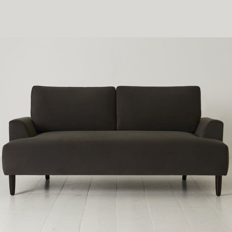 Model 05 2 Seater Velvet Sofa, Charcoal-1