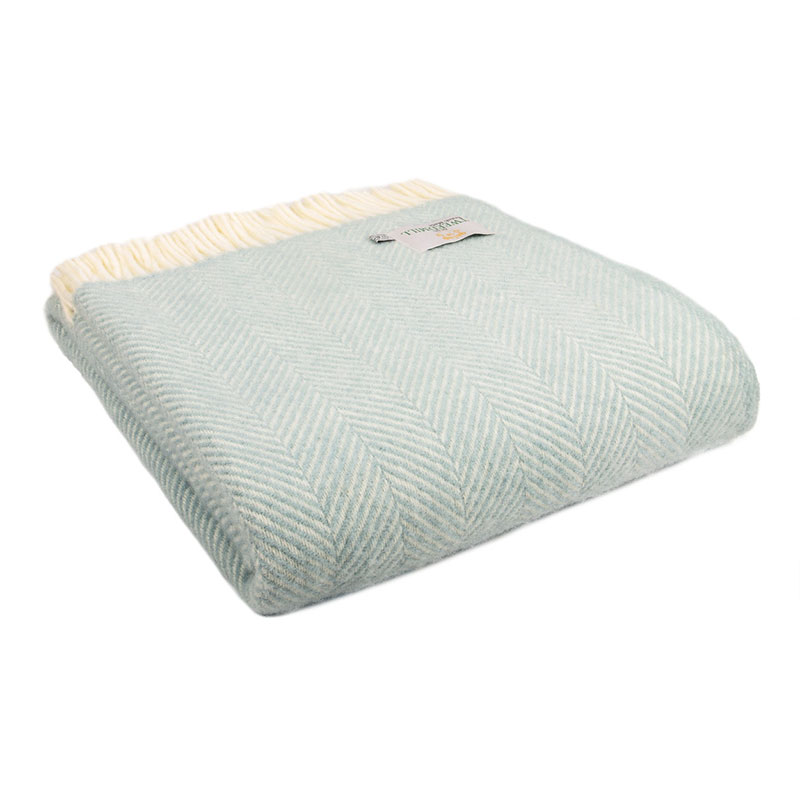 Fishbone Throw, 150 x 183cm, Duck Egg-0