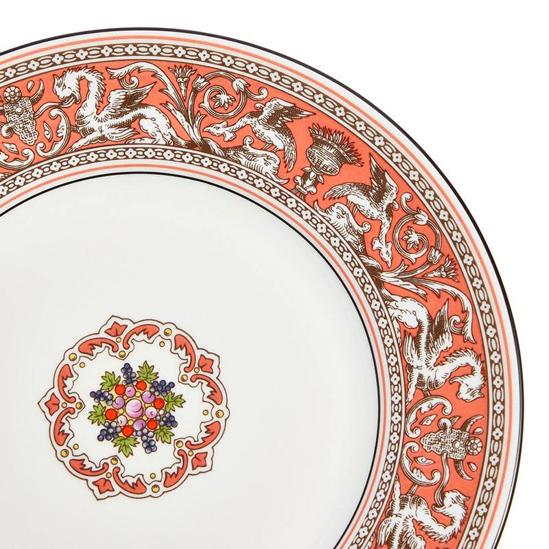 Florentine Plate, D20.6cm, Salmon-3