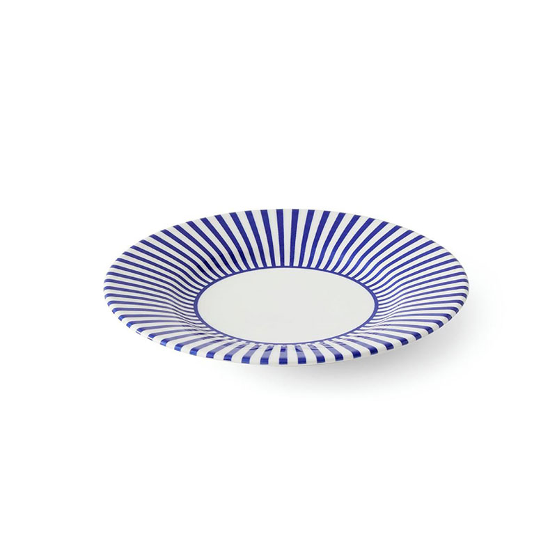 Stecatto Set of 4 Side Plates, D18cm, White and Blue-2