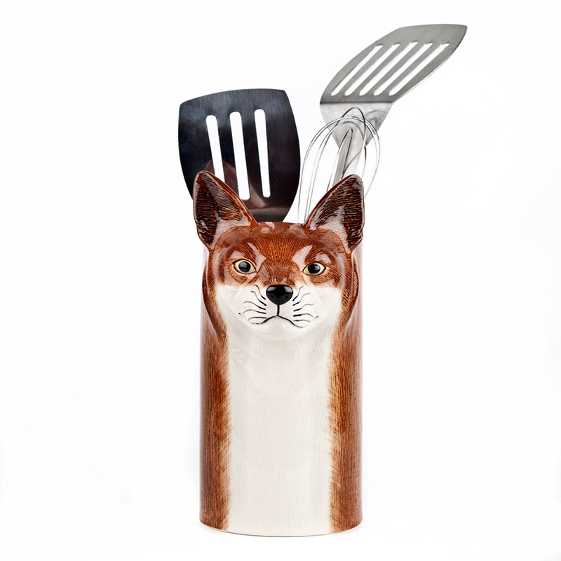 Fox Utensil Pot, H20.5cm, Brown-0