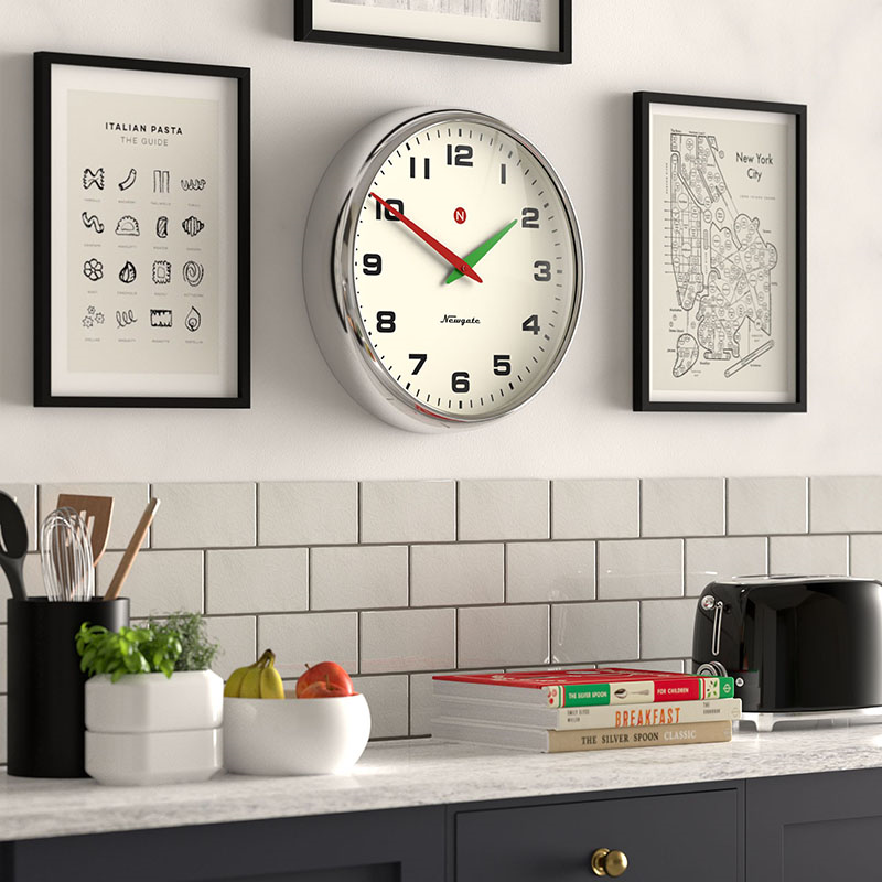 Superstore Wall Clock, 40cm, Chrome-0