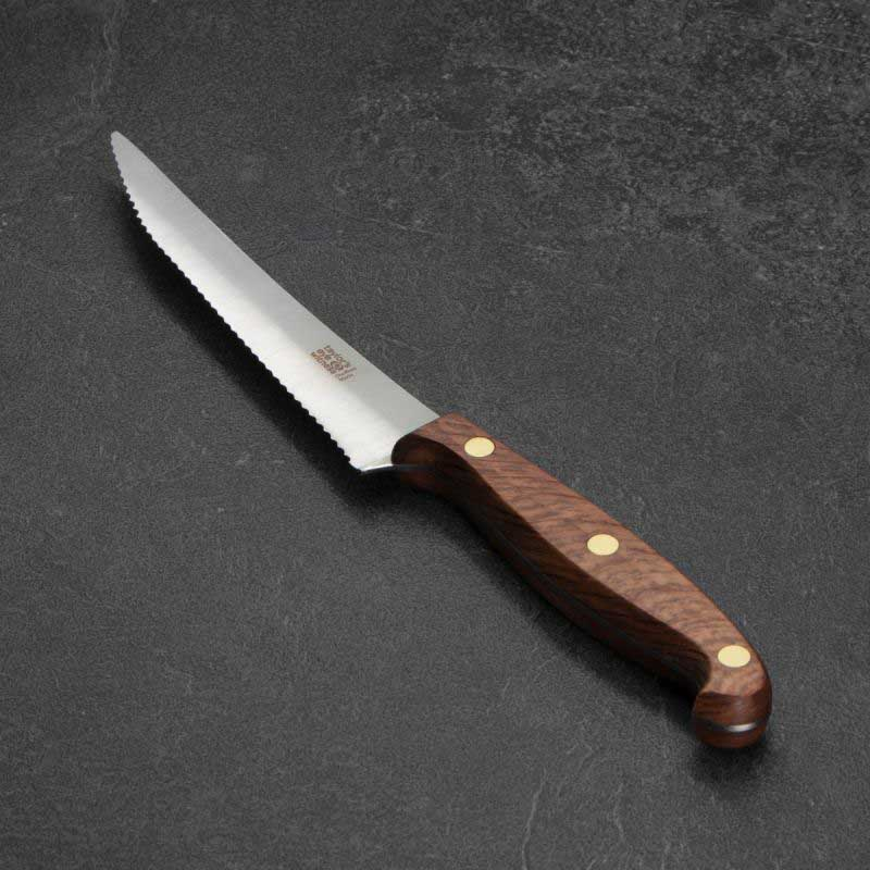 Heritage Oak Scalloped Utility Knife, 13cm-0