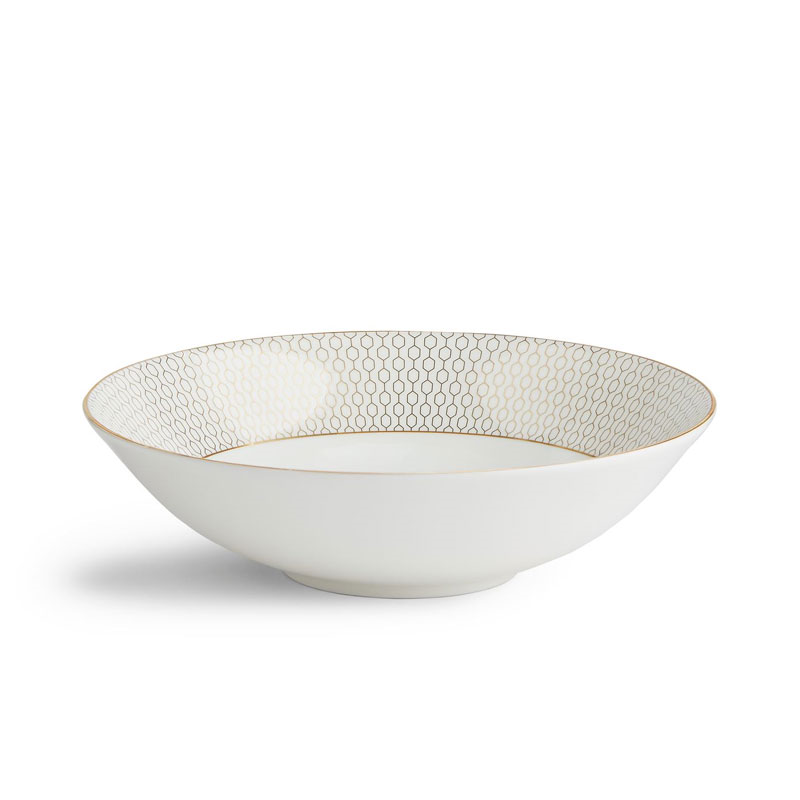 Gio Gold Soup/Cereal bowl, D21cm, Gold/White-0