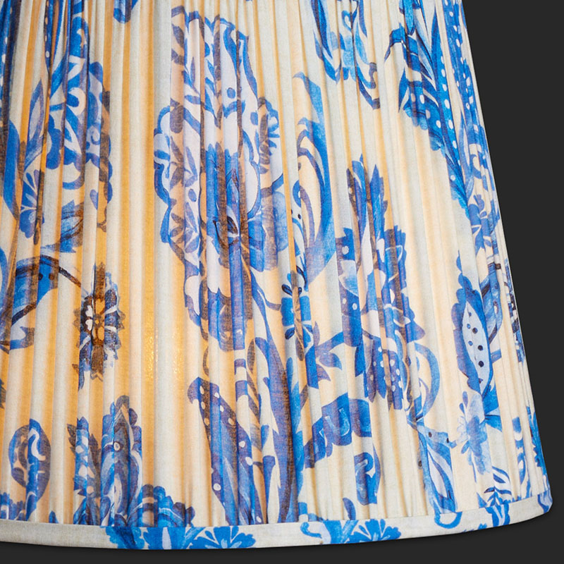 Straight empire Shade, 30cm, blue and white Paisley by Matthew Williamson-2