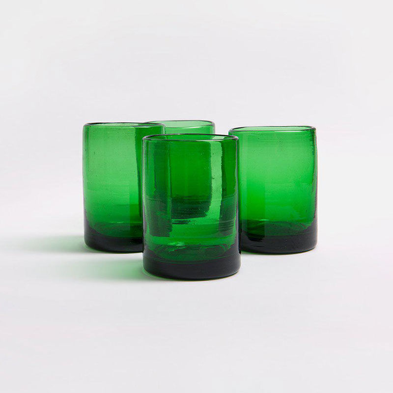 Zomi Set of 4 Tumblers, H10.5cm, Green-0