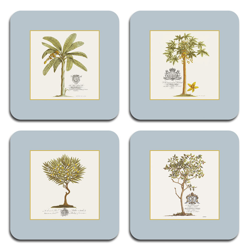 Island Palms Set of 4 Coasters, 10 x 10cm-1