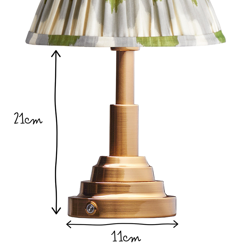 Ernest Rechargeable Table Lamp Base Only, H21cm x W11cm, Antique Brass-1