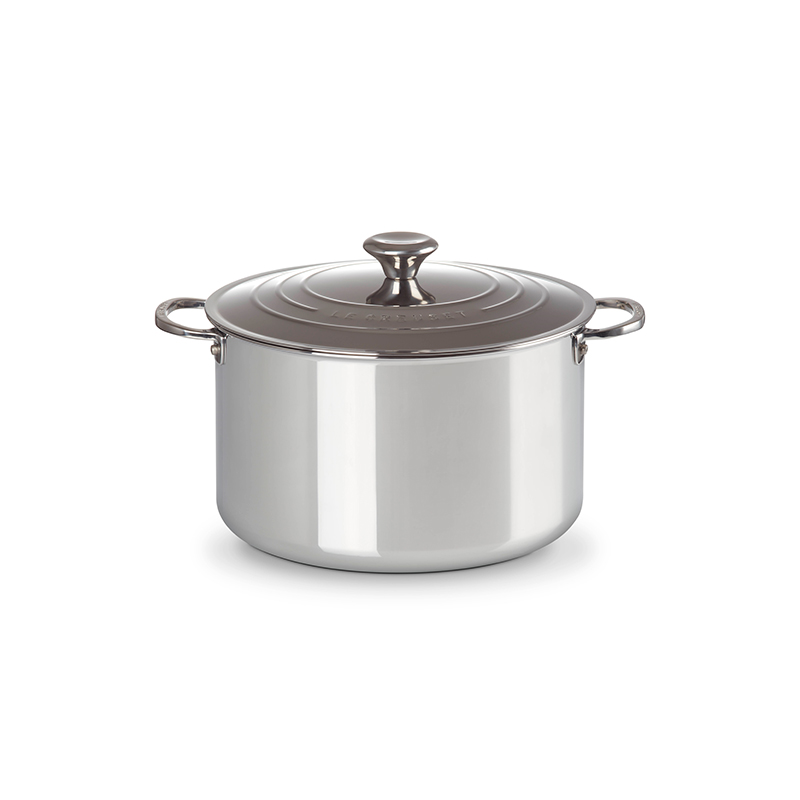 Signature Uncoated Stockpot with lid, 28cm, Stainless Steel-3