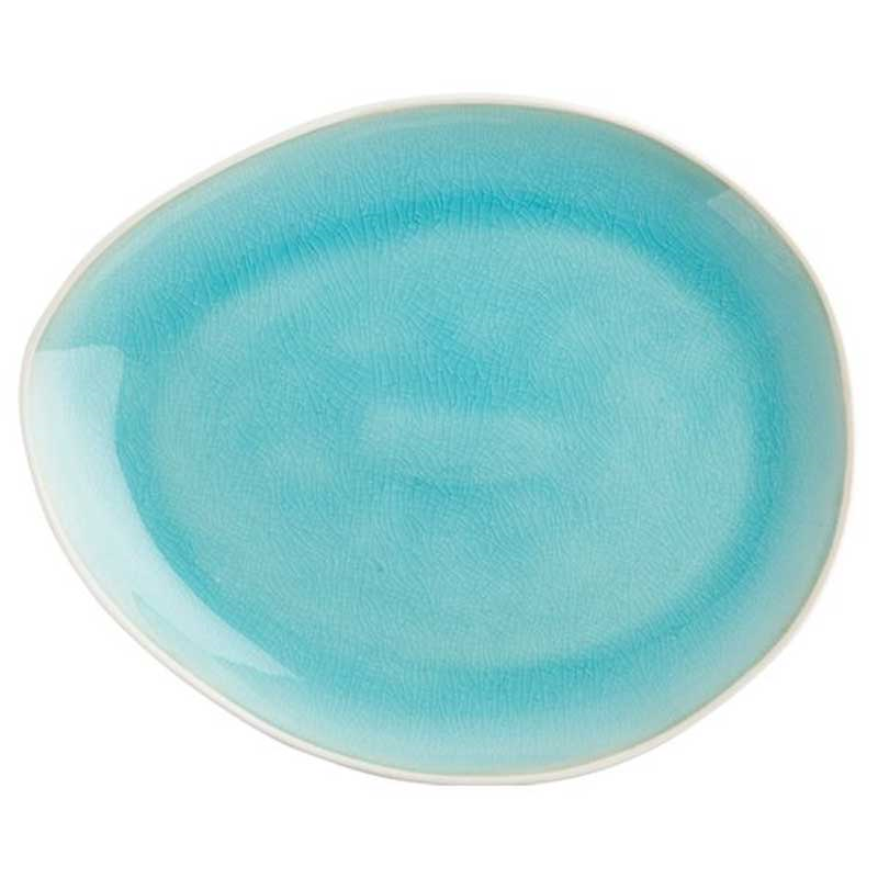 Vie Naturelle Medium Plate, W19.5cm x D16.3cm, Turquoise-0