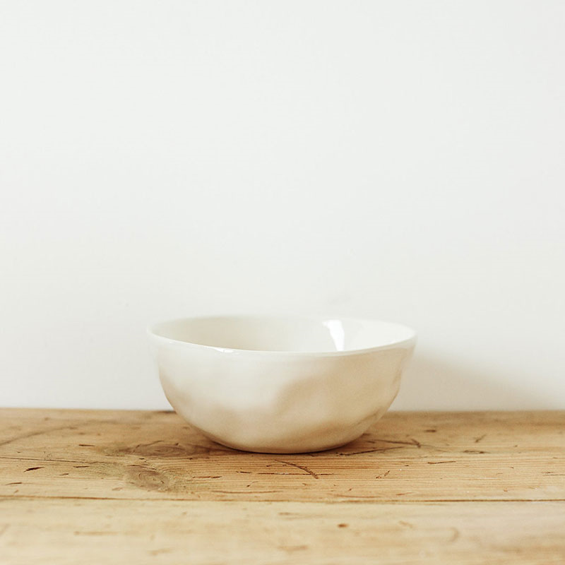 Handcrafted Set of 2 Bowls, D16cm, Milk-0