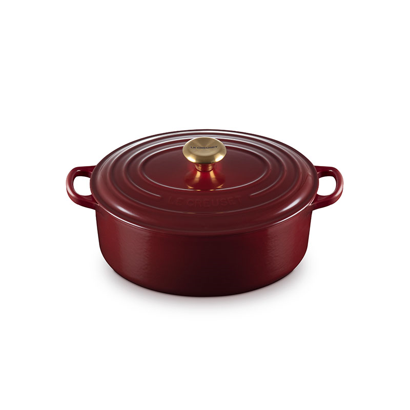 Signature Cast Iron Oval Casserole, 27cm, Garnet-1