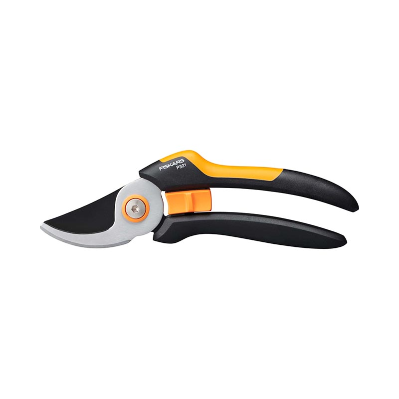 Solid Bypass Pruner Medium P321, Black/Orange/Silver-1