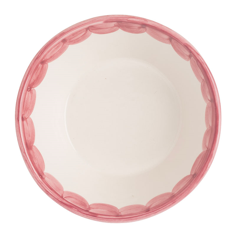 Scallop Bowl Set of 2, D16cm, Pink-1