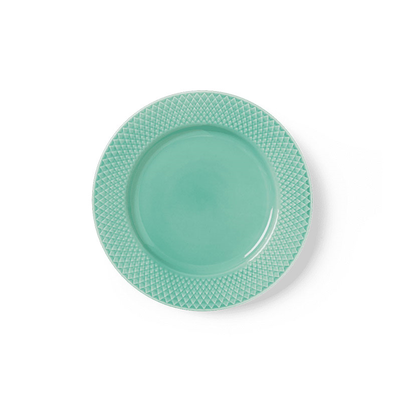 Rhombe Lunch Plate, D21cm, Aqua-2