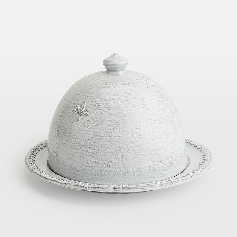 Hillcrest Butter Dish, D18.5cm, White-0