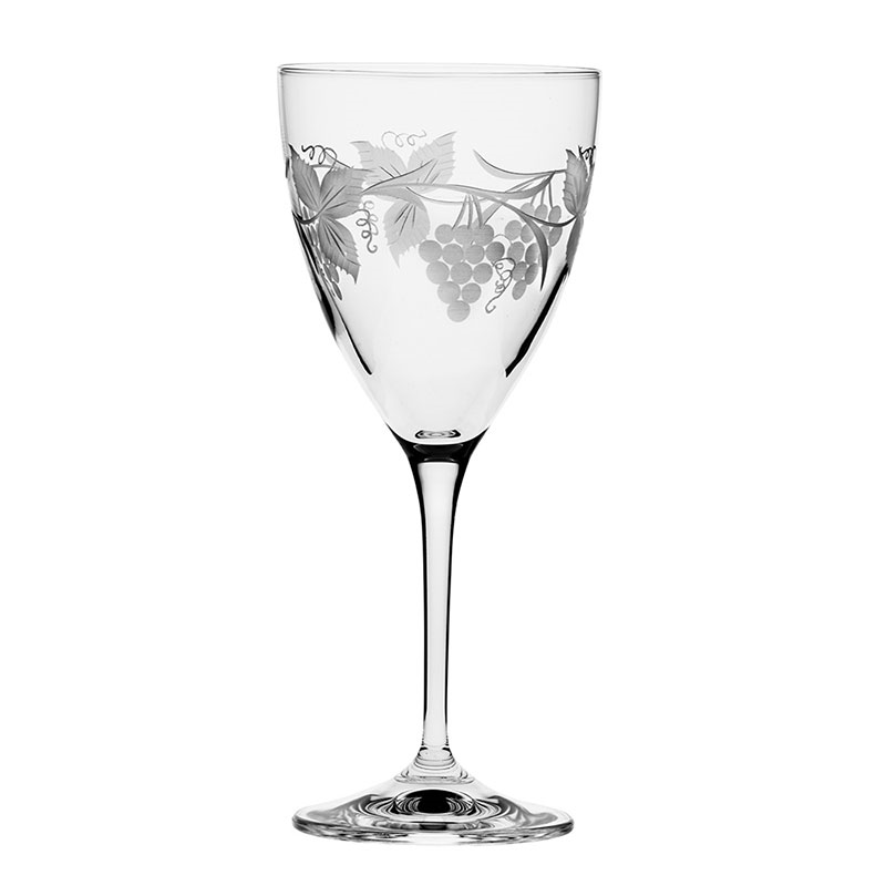 Grapevine Set of 2 Wine Glasses, 250ml, Clear-2