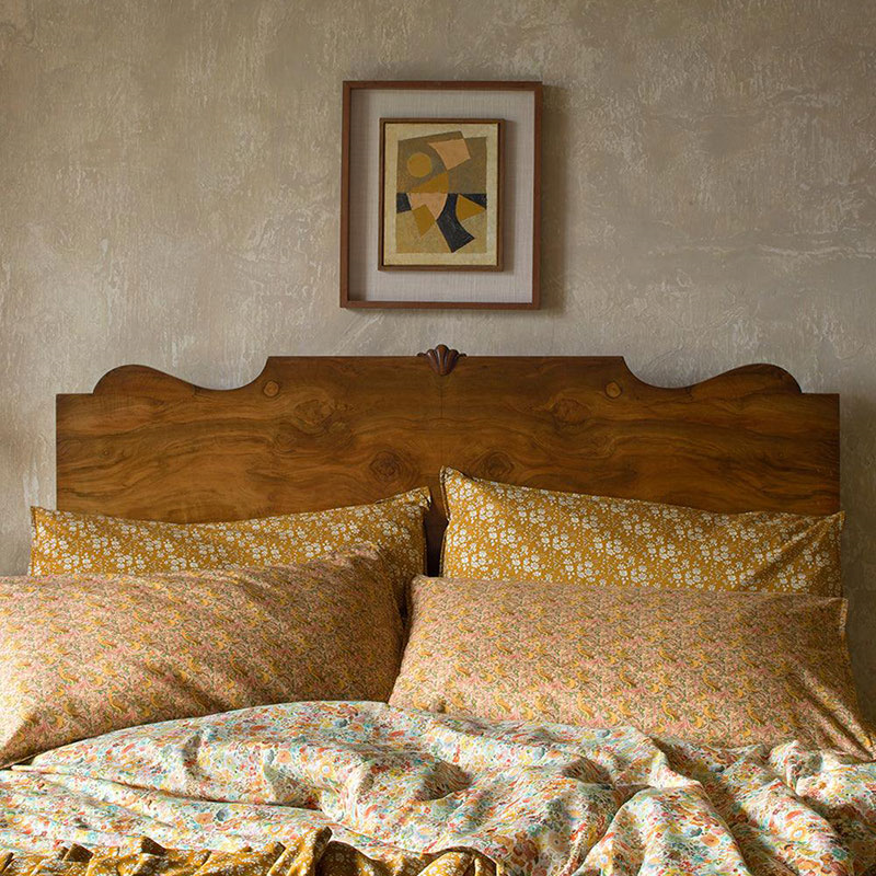 Capel Pair of Pillowcases, Single, Mustard-1