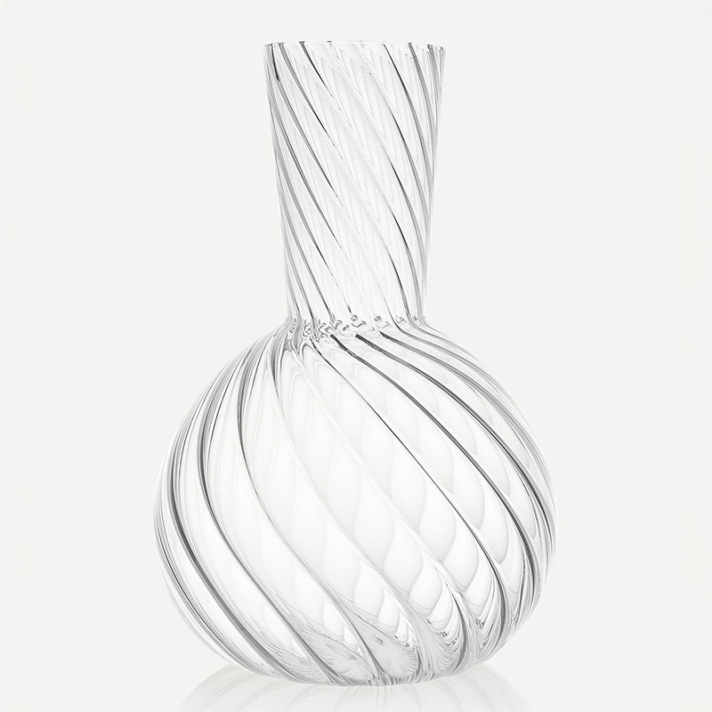 Rippled Carafe, 20cm, Clear-1