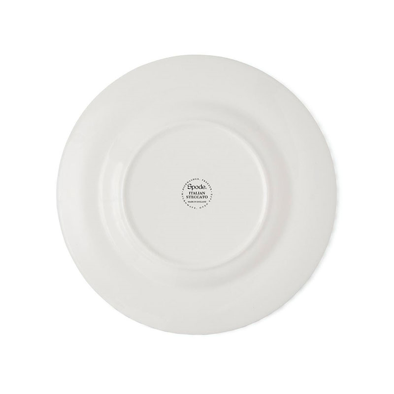 Stecatto Set of 4 Side Plates, D18cm, White and Blue-4