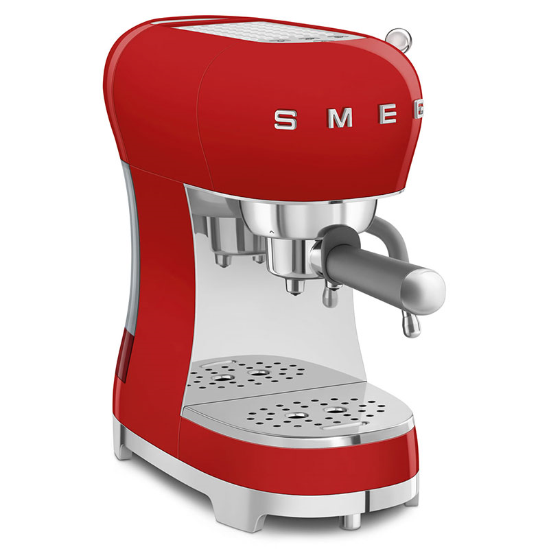 50's Style Espresso Coffee Machine, Red-3