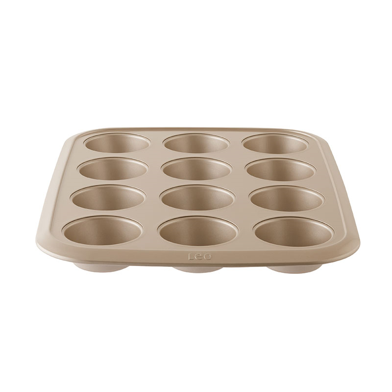 Leo Balance 12 Cup Muffin Pan, Carbon Steel-0