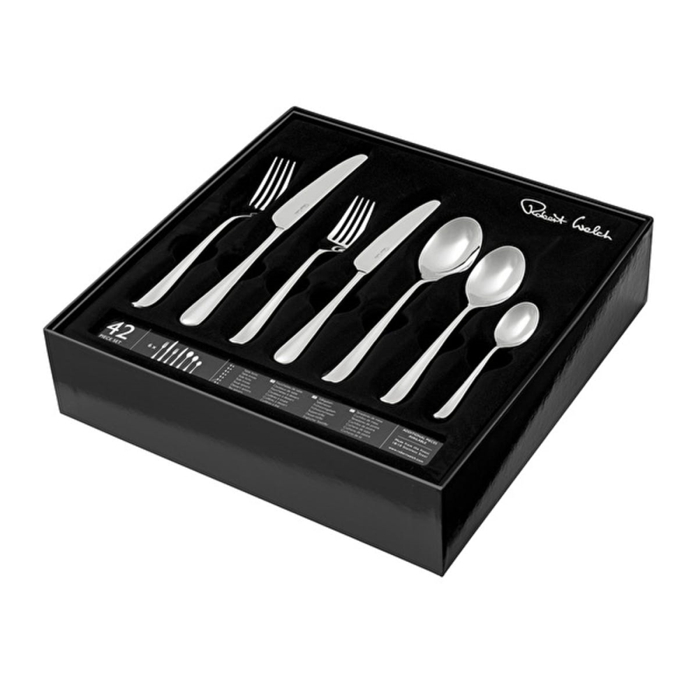 Kingham Bright 42 piece cutlery set, Stainless Steel-1