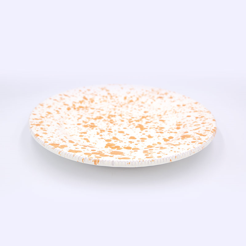 Splatter Side Plate, D21cm, Burnt Orange-0