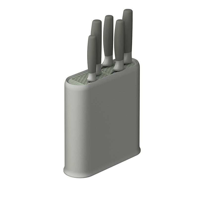 Leo Balance 6 Piece Knife Block, Grey-0