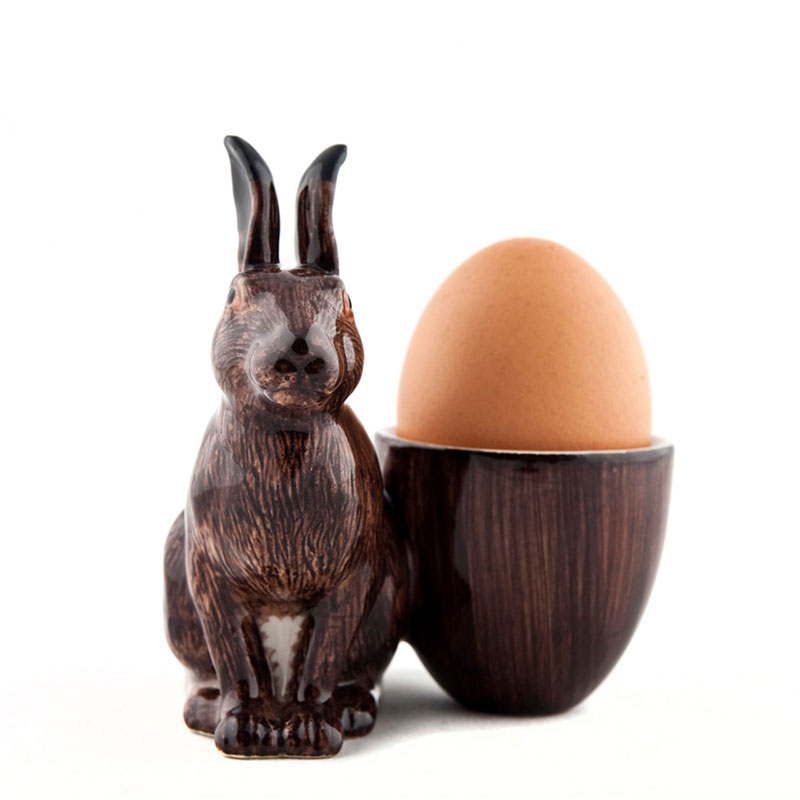 Hare Egg Cup, H9cm, Brown-0