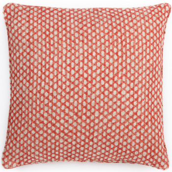 Cushion, Square, Wicker Linen, Red, Small, 43cm-0