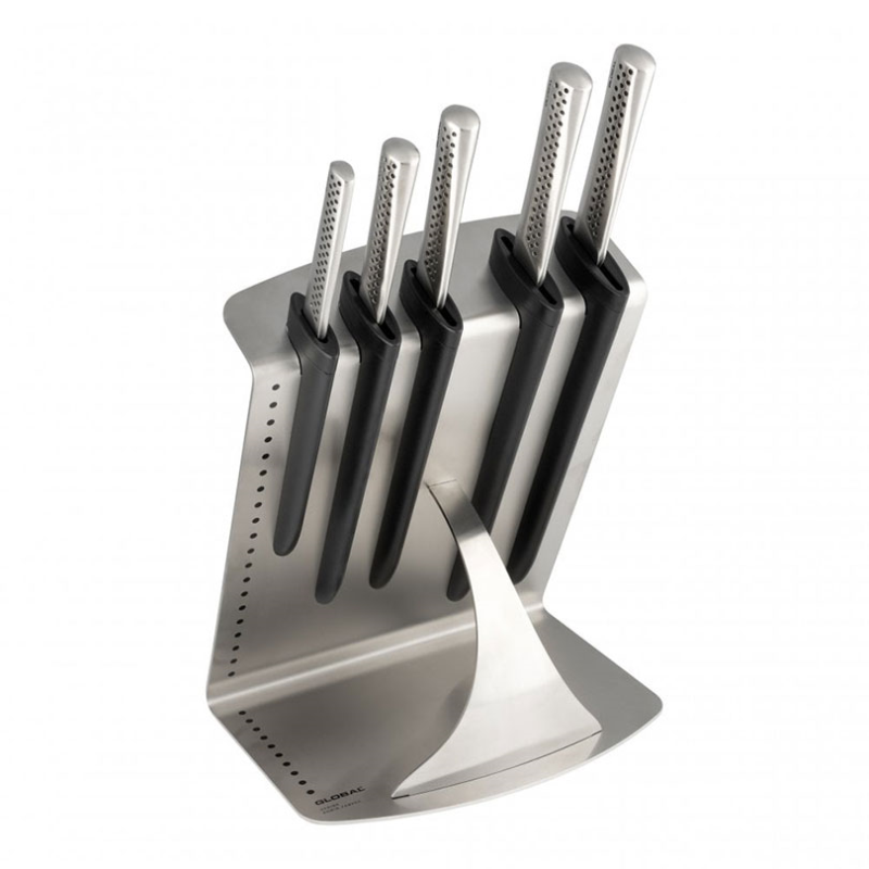 Ukon 6 Piece Knife Block Set, Silver-0